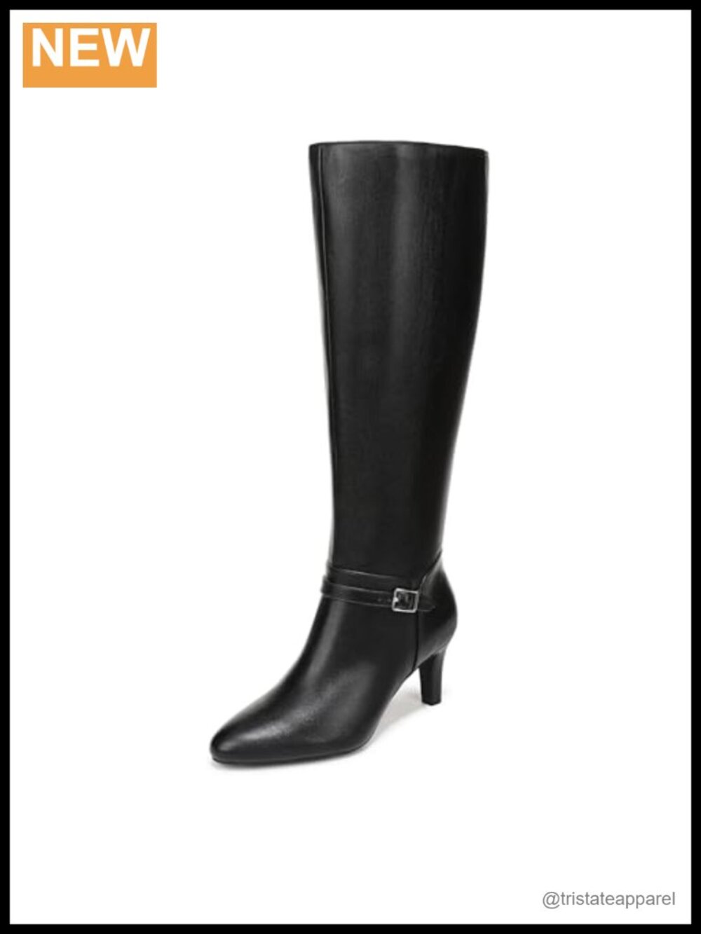 LifeStride Glenore Tall Boots Faux Leather Zip Knee High Heels